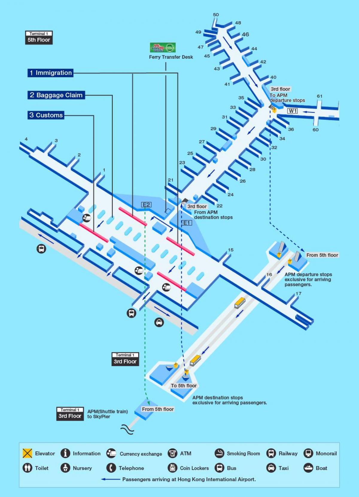 Hong Kong airport gate map