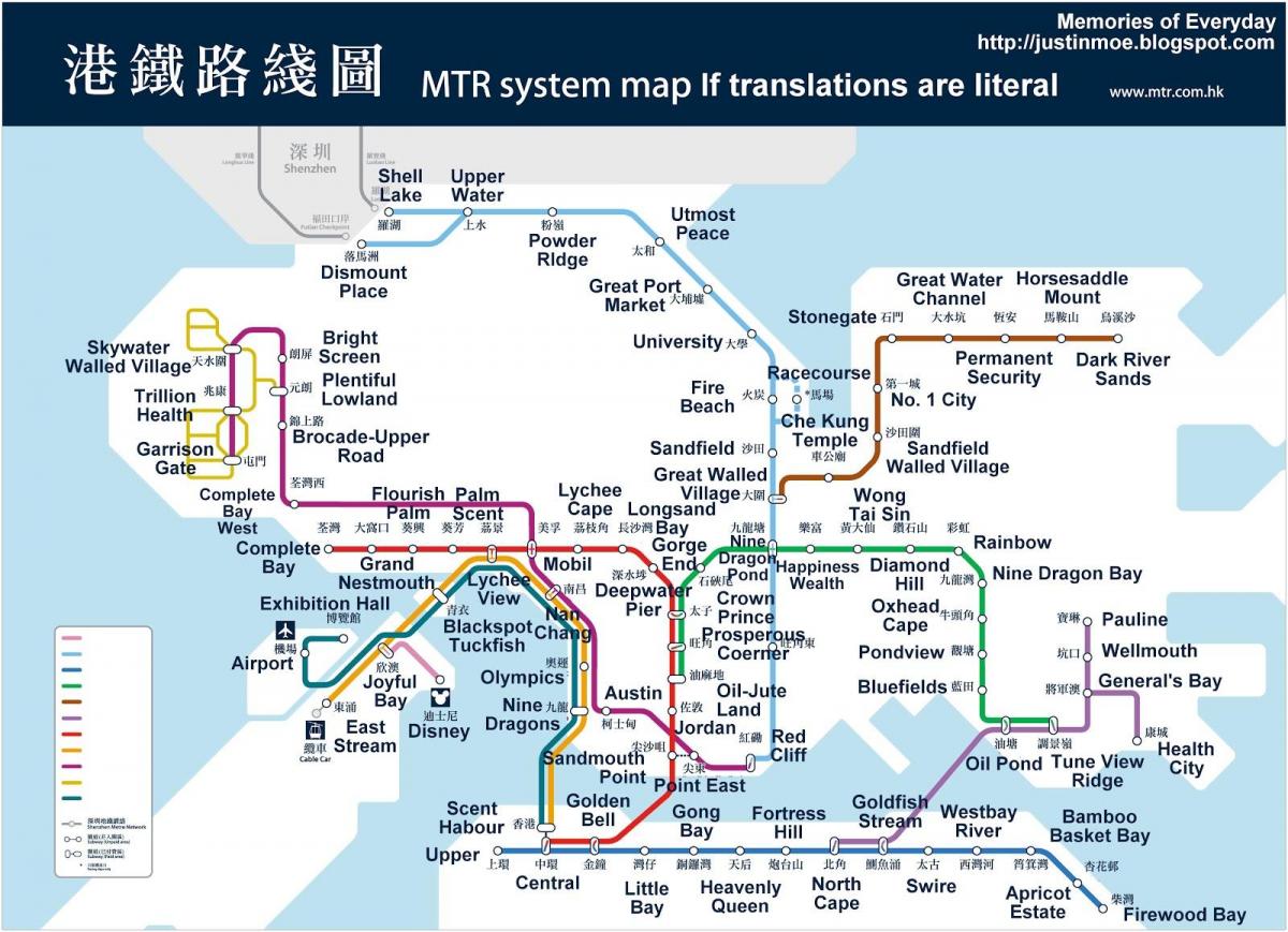 Hongkong subway map