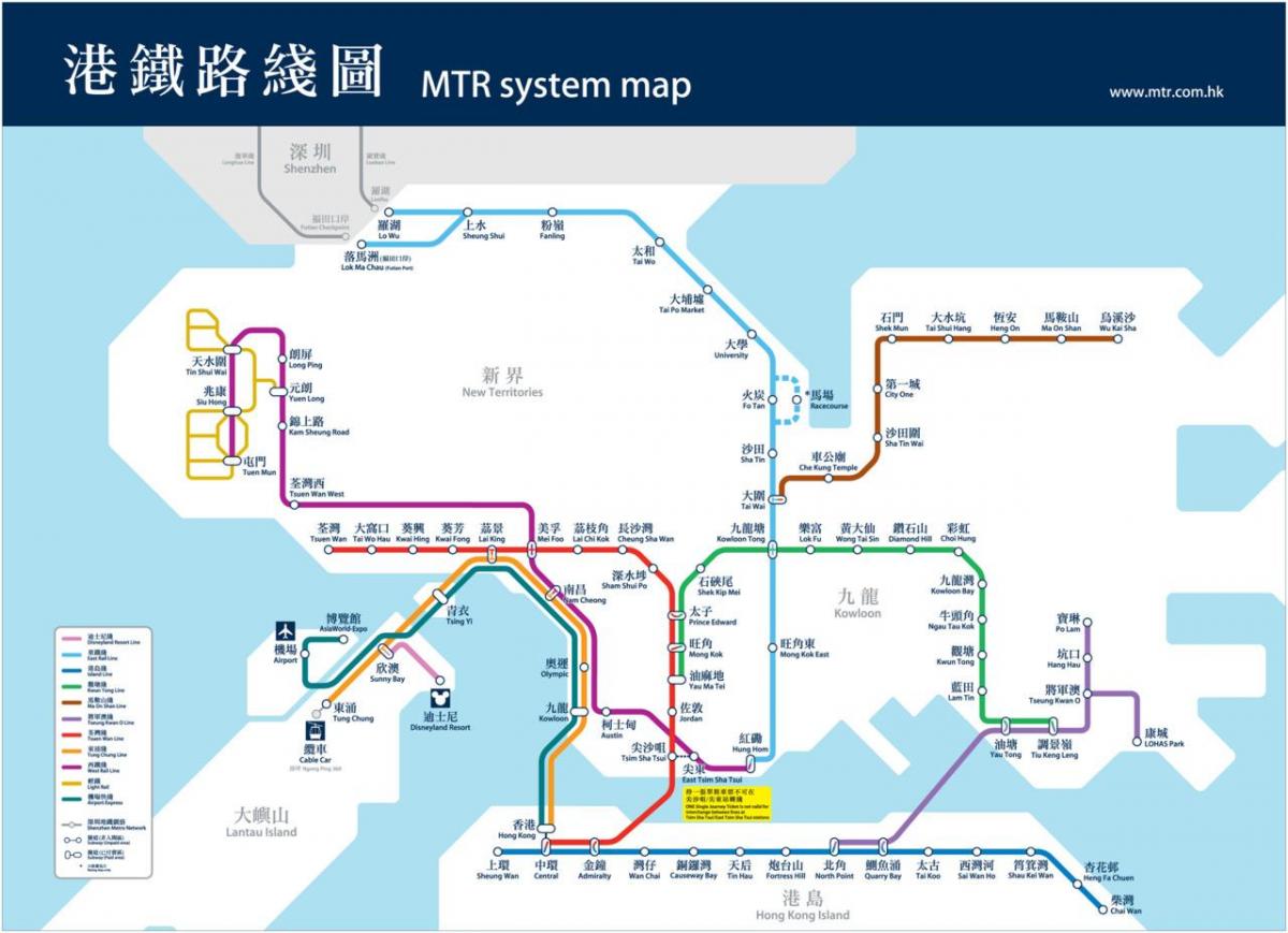 Hong Kong tube map