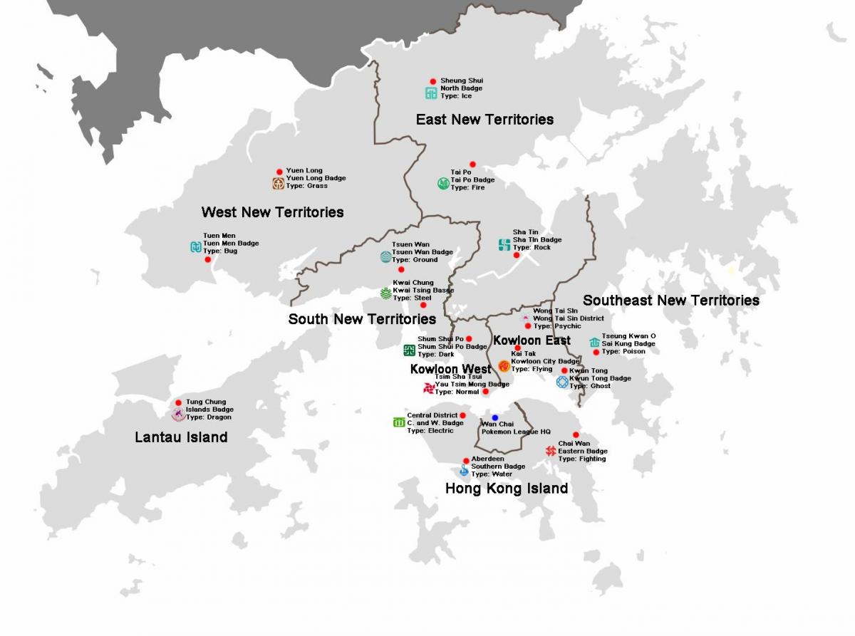 map of Hong Kong districts
