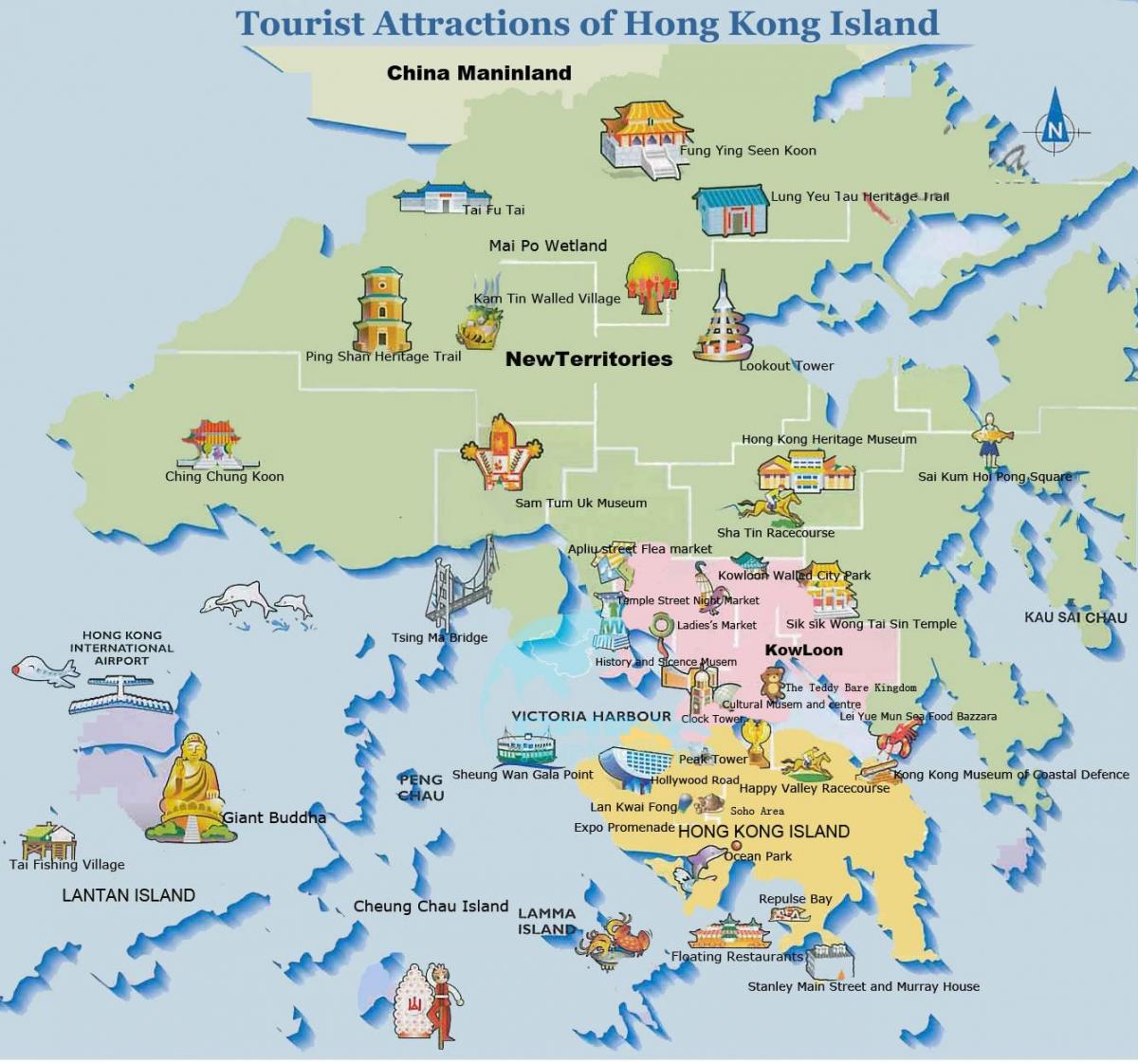 map of Hong Kong island