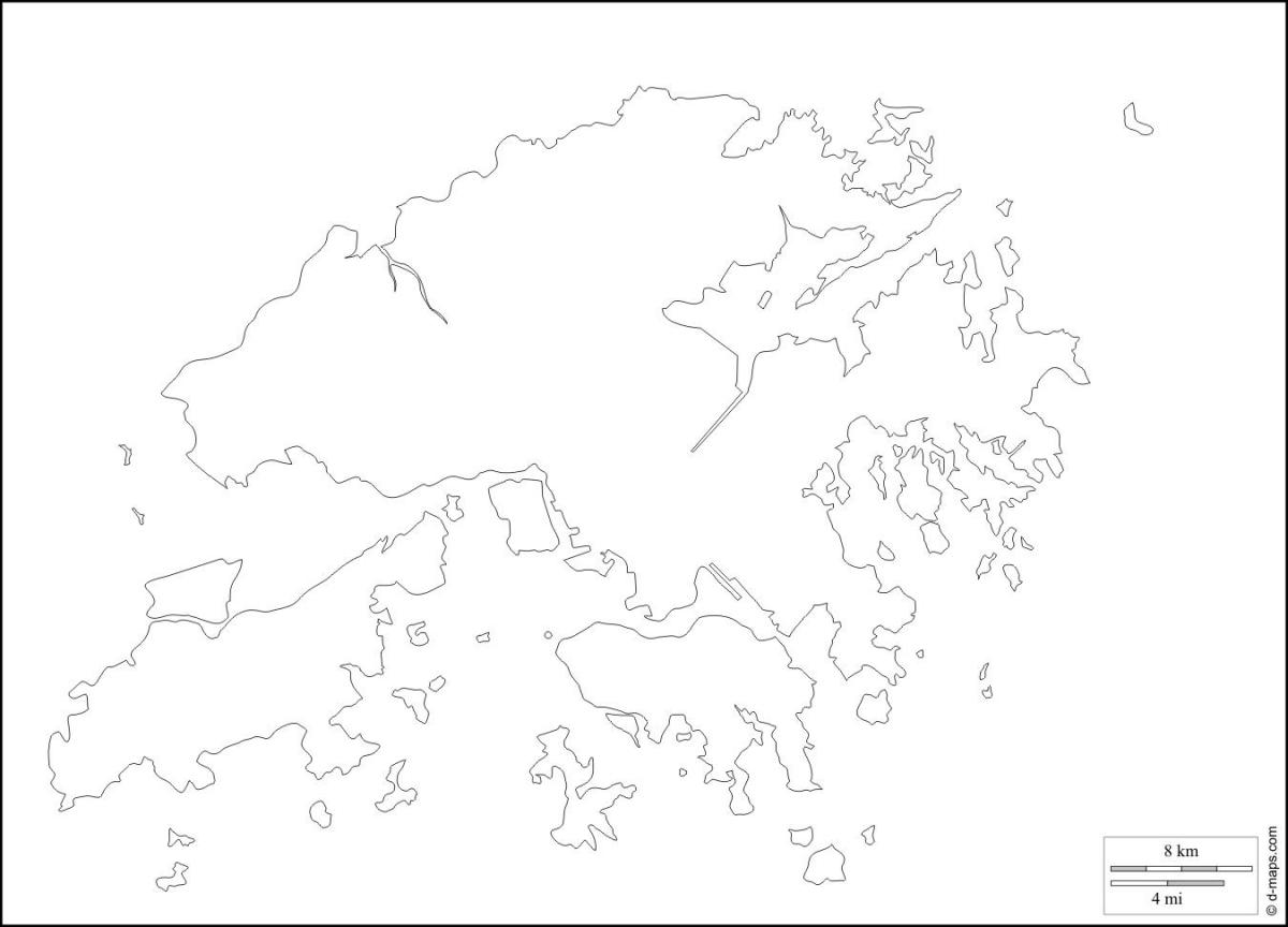 Hong Kong map outline