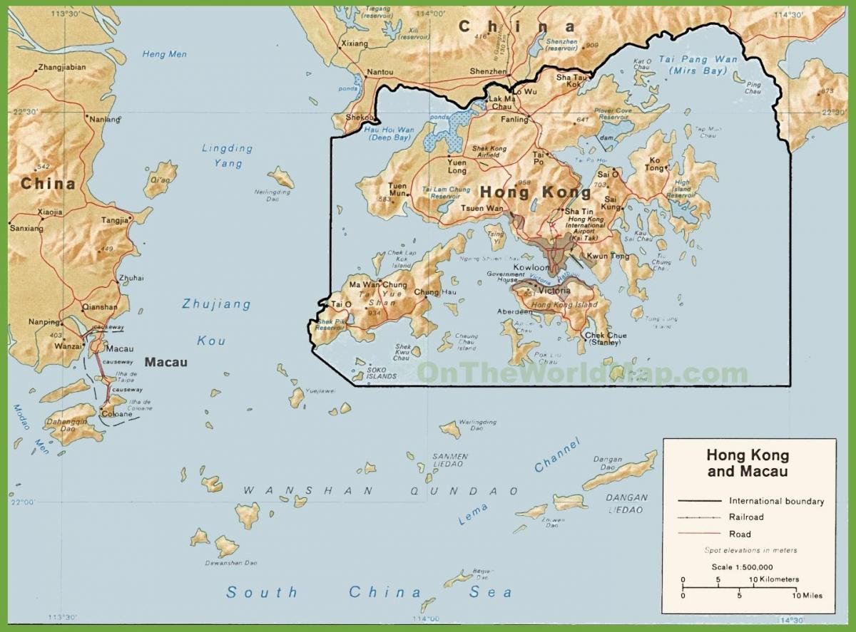 political map of Hong Kong