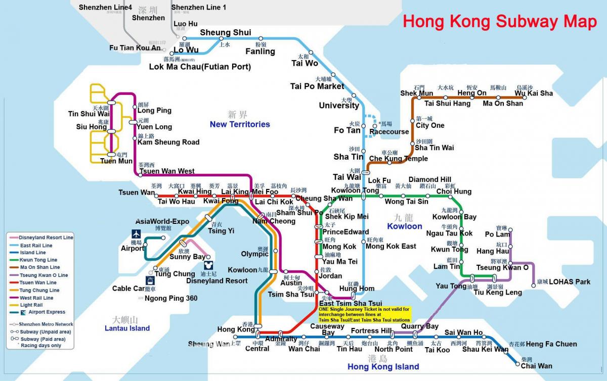 subway map Hong Kong