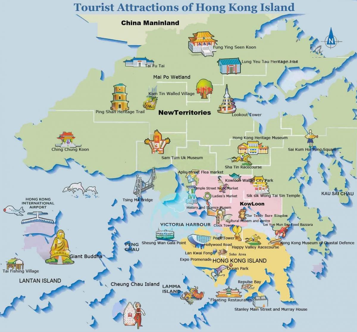 tourist map of Hong Kong
