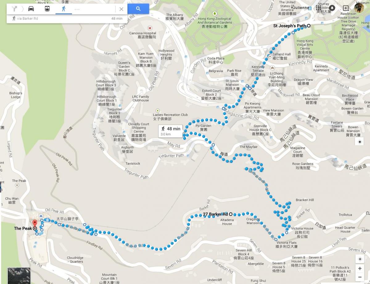 Hong Kong hiking trails map