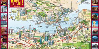Hong Kong big bus tour map