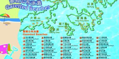 Map of Hong Kong beaches