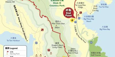 Hiking map Hong Kong