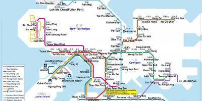 Subway map Hong Kong