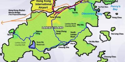 Lantau island Hong Kong map