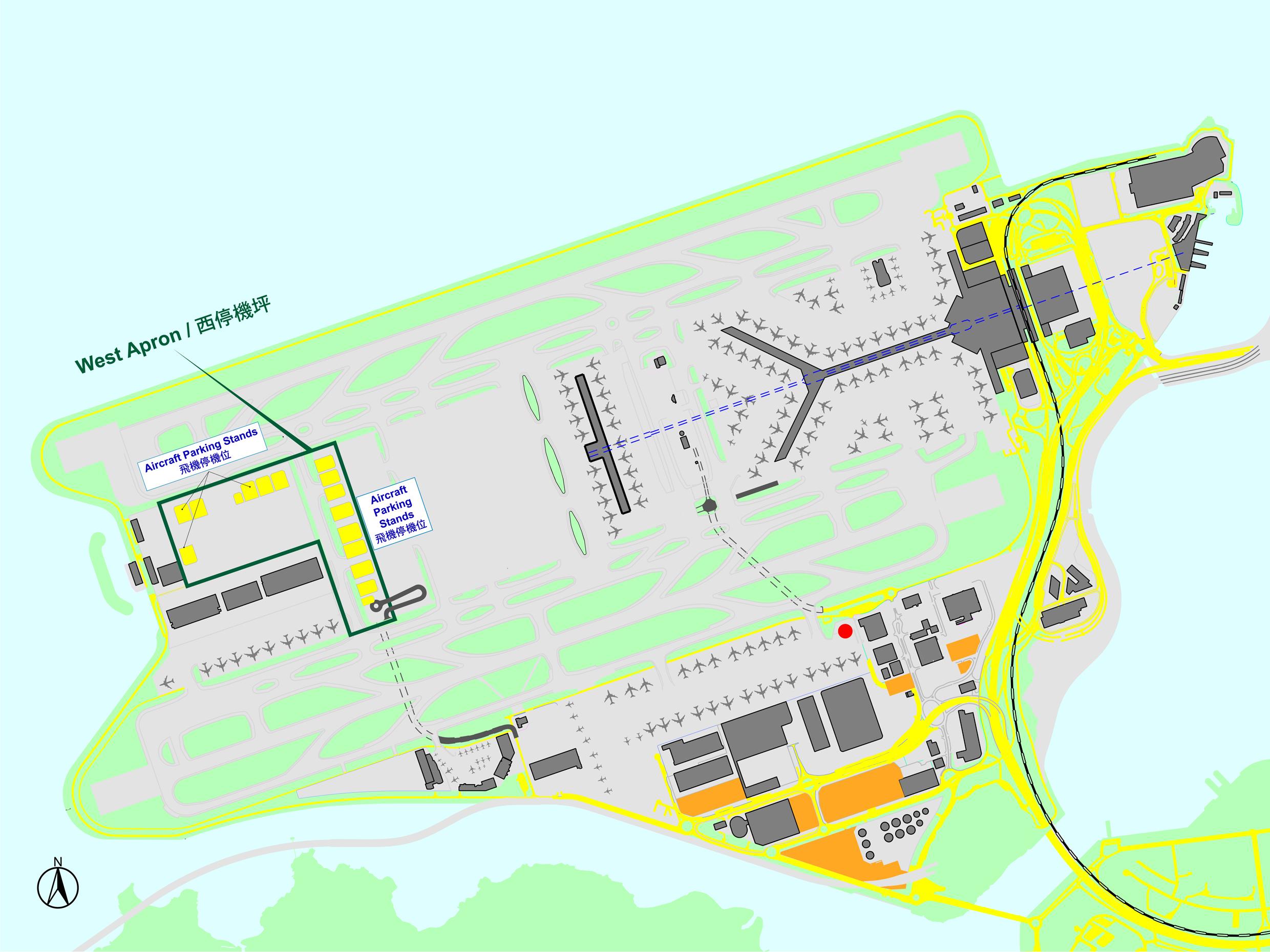 HKIA map - Hong Kong international airport map (China)