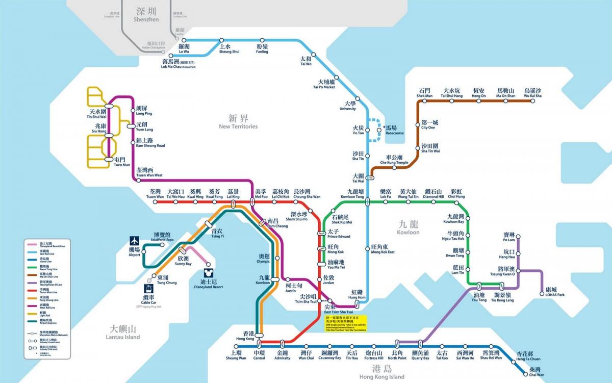 HK map MTR
