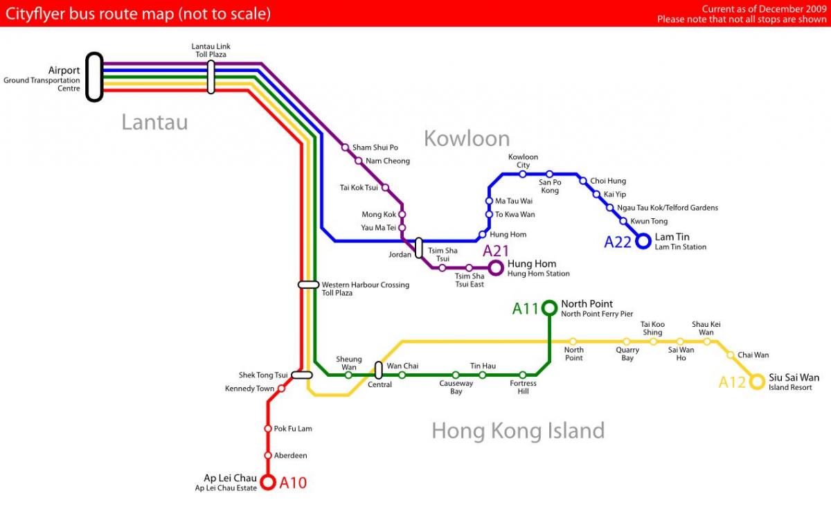Hong Kong bus route map