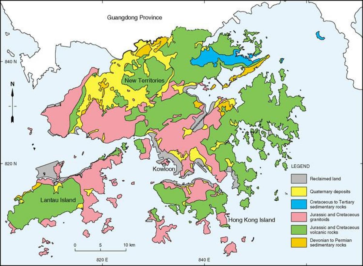 geological map of Hong Kong