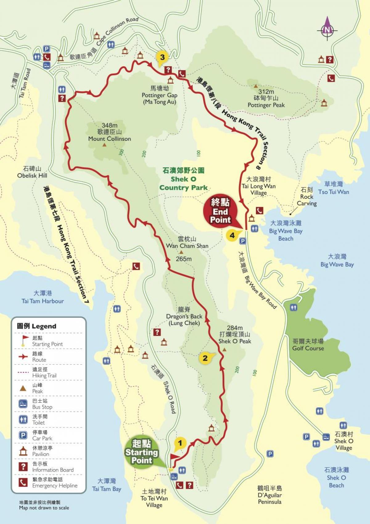 hiking map Hong Kong