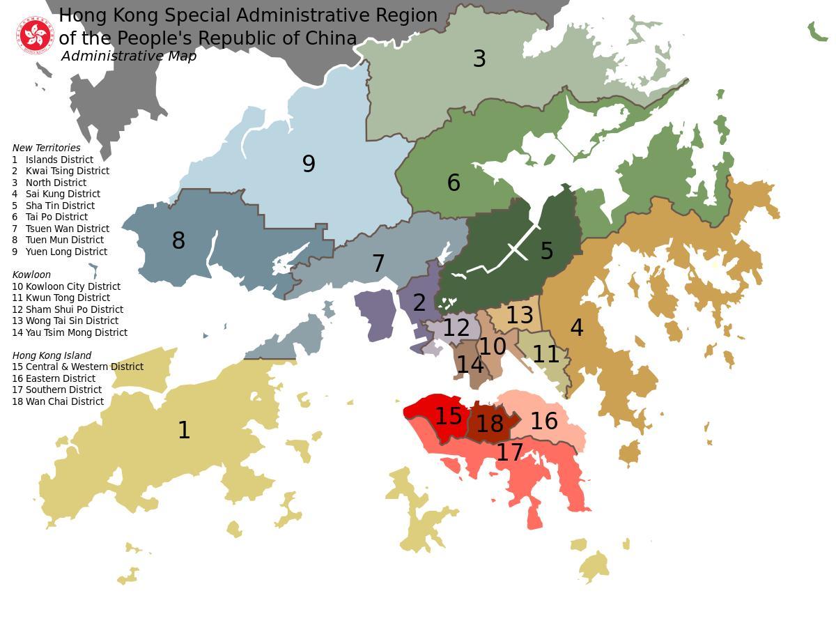map of Hong Kong neighborhoods