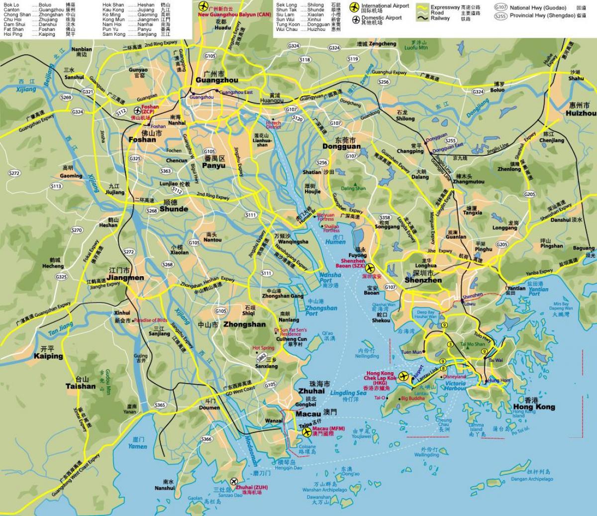 road map of Hong Kong