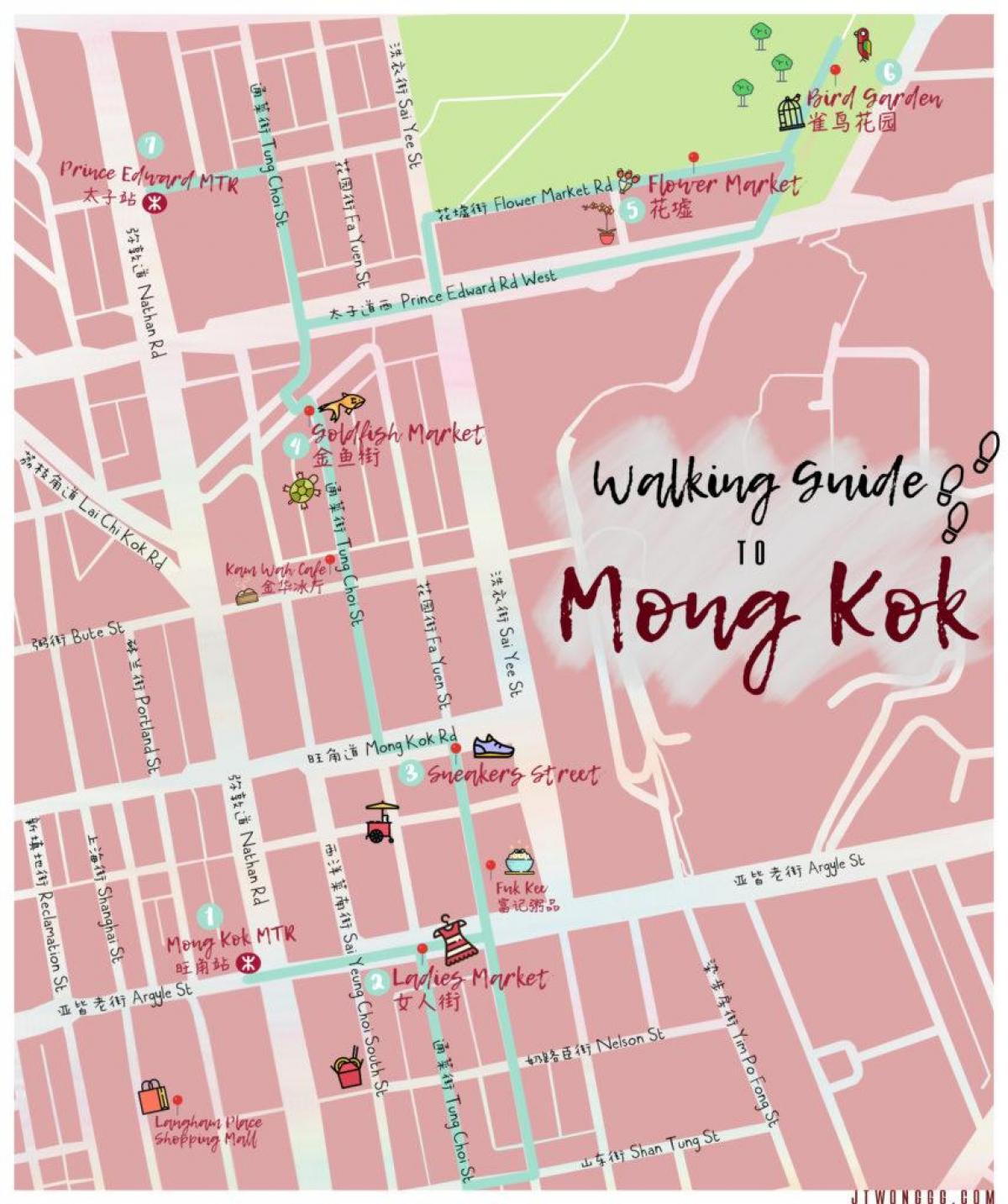 map of Mong Kok Hong Kong