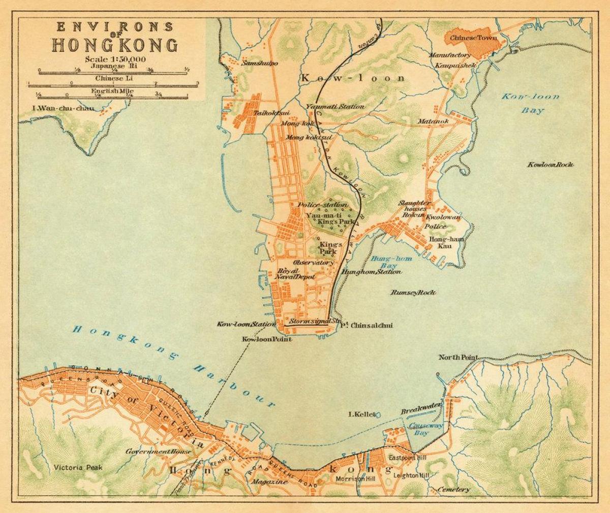 old map of Hong Kong