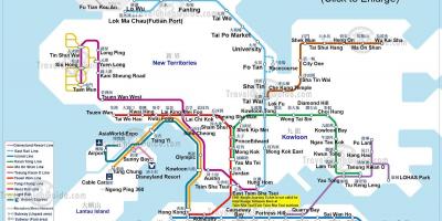 Metro map Hong Kong